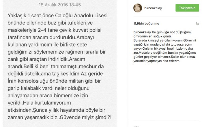 Instagram'da ünlüler 20 Aralık 2016