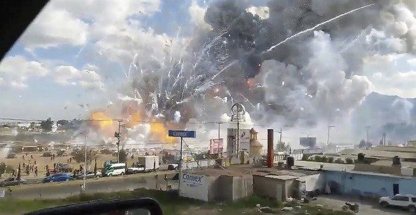 Meksika'da 'havai fişek' faciasından görüntüler