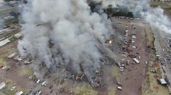 Meksika'da 'havai fişek' faciasından görüntüler