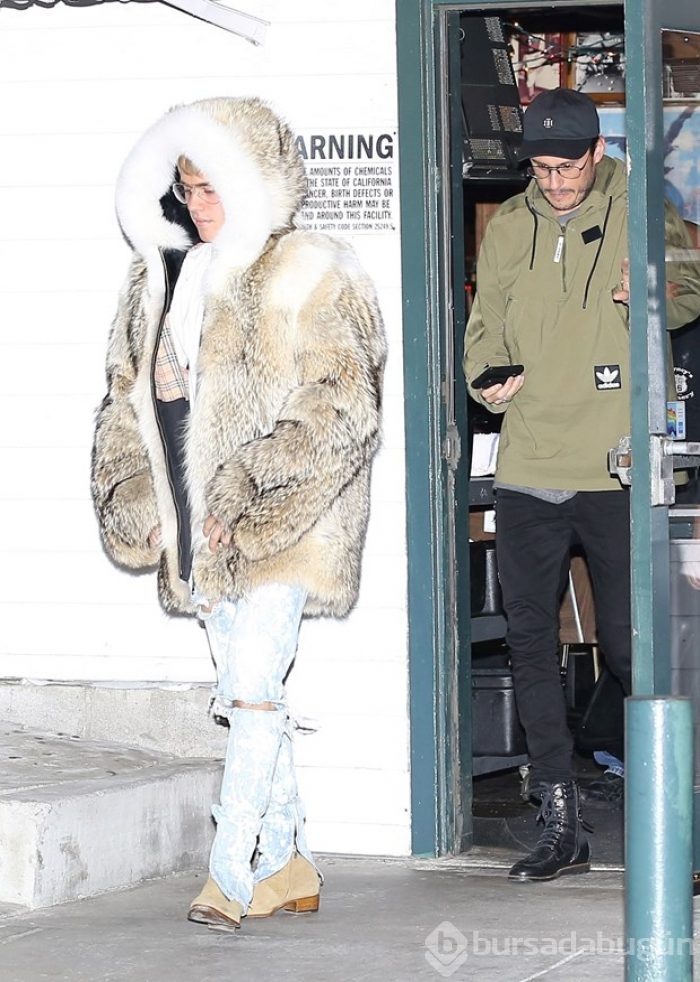 Kürk paltolu Justin Bieber'a tepki