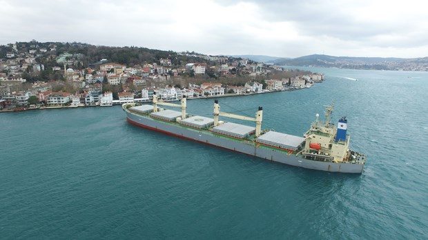 Boğazdaki tehlikeye kuş bakışı