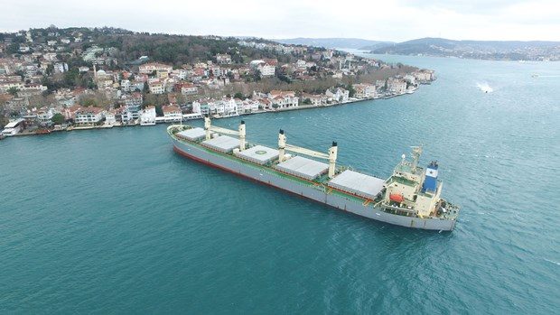 Boğazdaki tehlikeye kuş bakışı