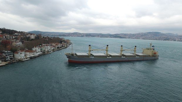 Boğazdaki tehlikeye kuş bakışı