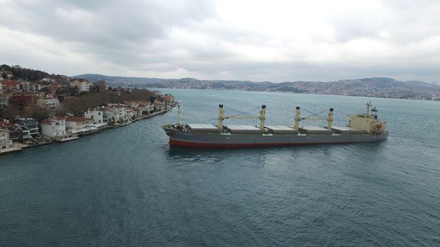 Boğazdaki tehlikeye kuş bakışı