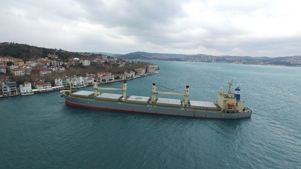 Boğazdaki tehlikeye kuş bakışı