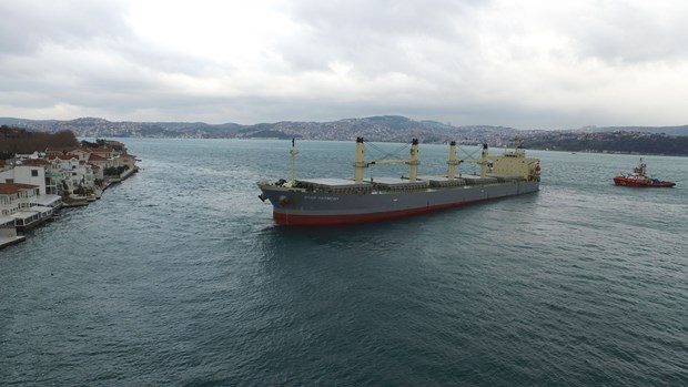 Boğazdaki tehlikeye kuş bakışı