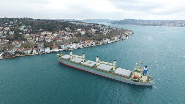 Boğazdaki tehlikeye kuş bakışı