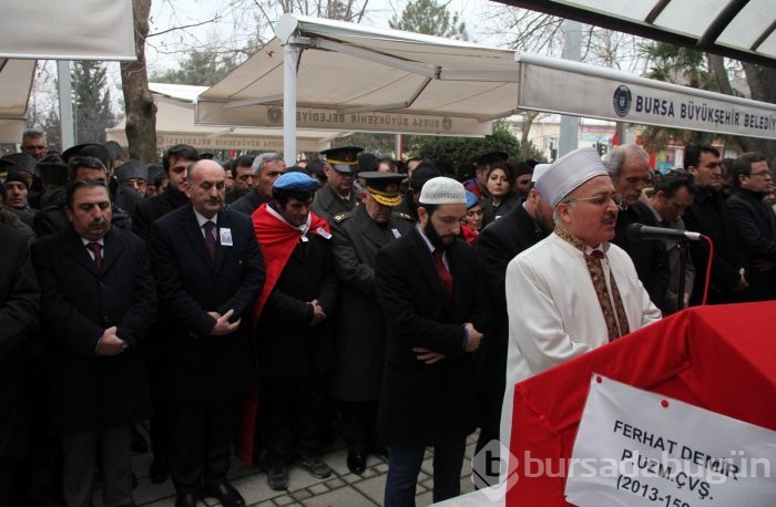 Bursalı Şehit Uzman Çavuş Ferhat Demir son yolculuğuna uğurlandı