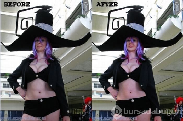 Photoshop'tan önce ve sonra
