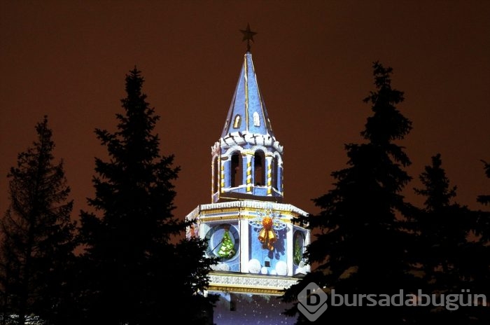 Kremlin'de nefes kesen 3D ışık şovu