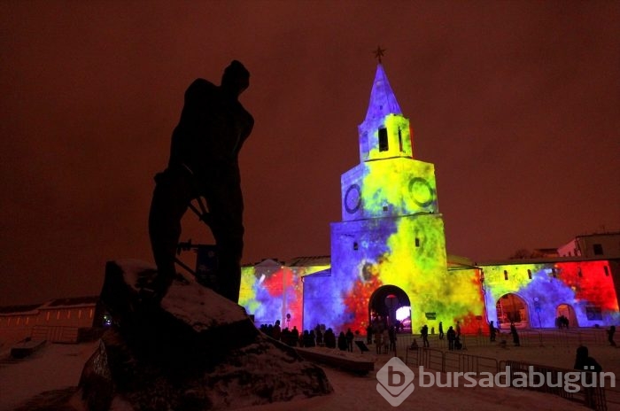 Kremlin'de nefes kesen 3D ışık şovu