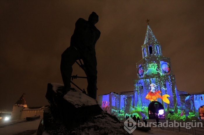 Kremlin'de nefes kesen 3D ışık şovu