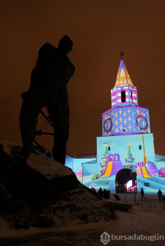 Kremlin'de nefes kesen 3D ışık şovu