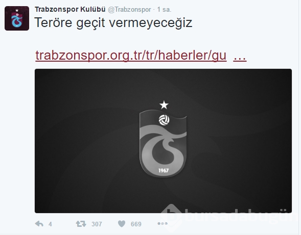Spor camiasıdan teröre ortak tepki!