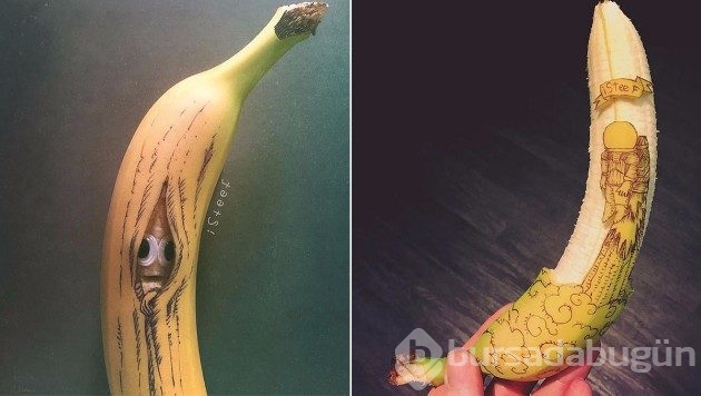 Sıradan muzlardan tuhaf sanat eserlerleri