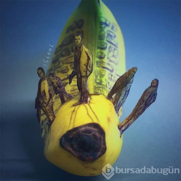 Sıradan muzlardan tuhaf sanat eserlerleri