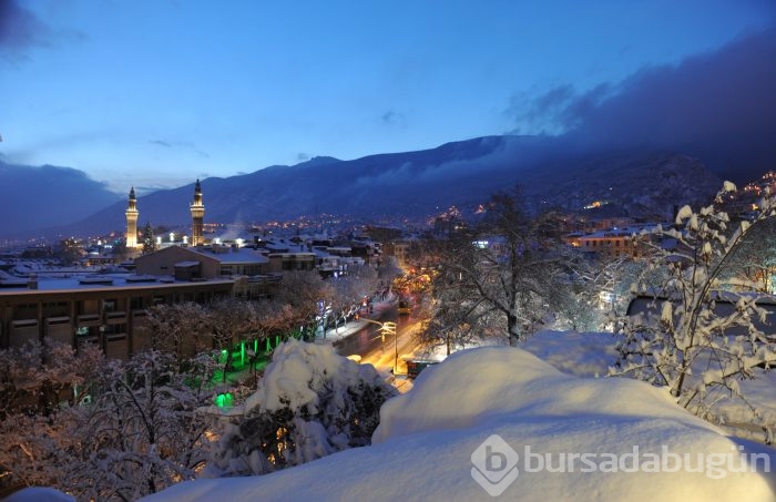 Bursa'da kartpostallık kar manzaraları