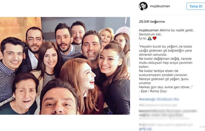 Kiralık Aşk oyuncularından veda pozu