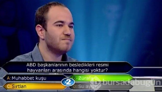 'Kim milyoner olmak ister'e damga vuran soru