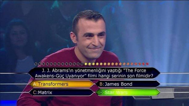 'Kim milyoner olmak ister'e damga vuran soru