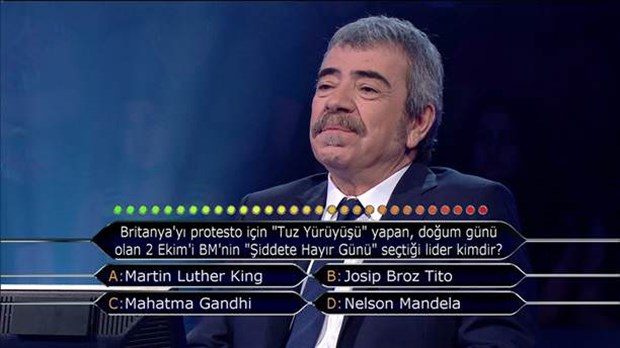 'Kim milyoner olmak ister'e damga vuran soru