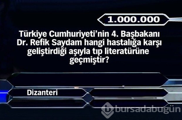 1 milyonluk 11 final sorusu