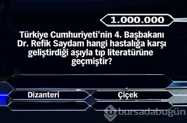 1 milyonluk 11 final sorusu