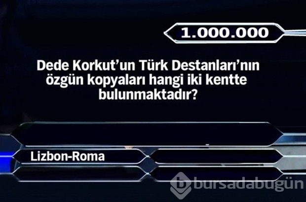 1 milyonluk 11 final sorusu