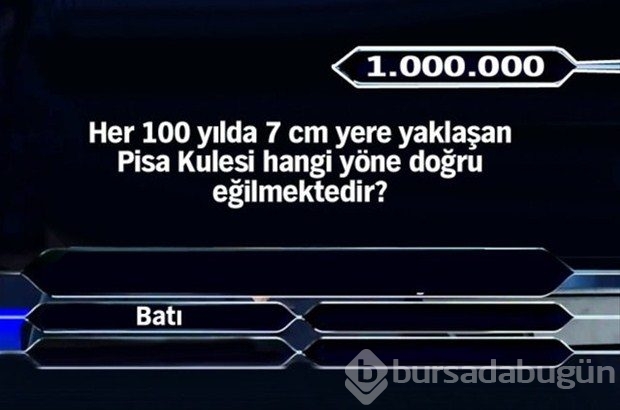 1 milyonluk 11 final sorusu