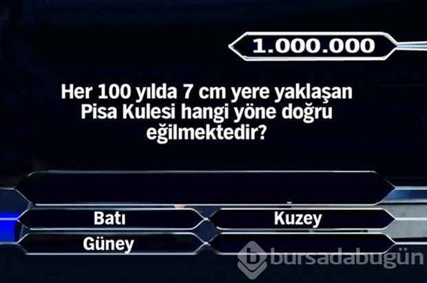 1 milyonluk 11 final sorusu