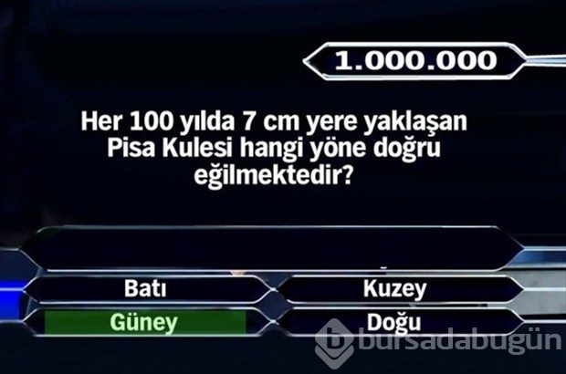 1 milyonluk 11 final sorusu