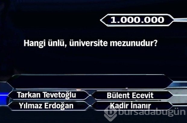 1 milyonluk 11 final sorusu