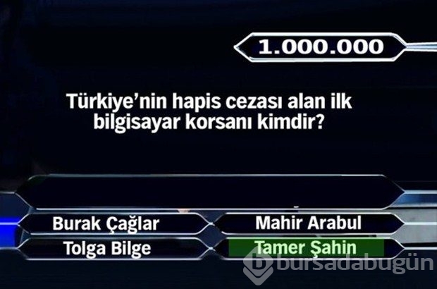 1 milyonluk 11 final sorusu