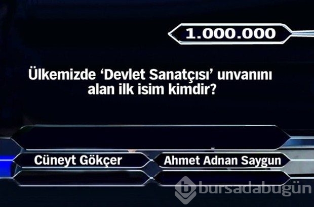 1 milyonluk 11 final sorusu