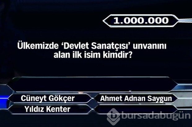 1 milyonluk 11 final sorusu