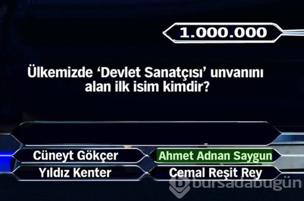 1 milyonluk 11 final sorusu