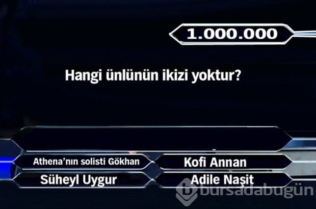 1 milyonluk 11 final sorusu