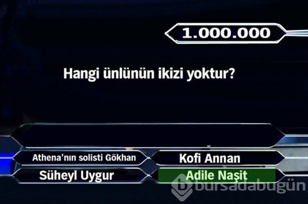 1 milyonluk 11 final sorusu