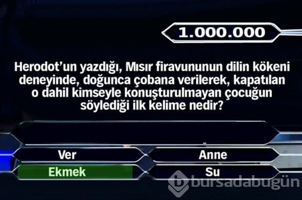 1 milyonluk 11 final sorusu