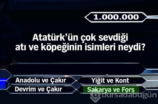 Kim Milyoner Olmak İster'in milyonluk soruları!
