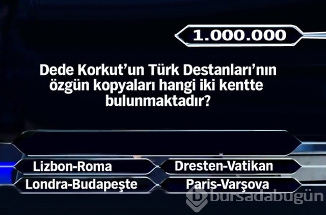 Kim Milyoner Olmak İster'in milyonluk soruları!