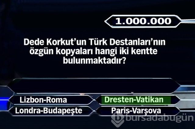 Kim Milyoner Olmak İster'in milyonluk soruları!