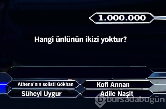 Kim Milyoner Olmak İster'in milyonluk soruları!