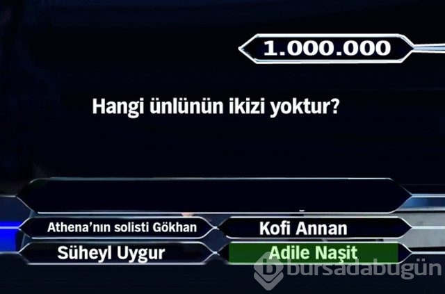 Kim Milyoner Olmak İster'in milyonluk soruları!