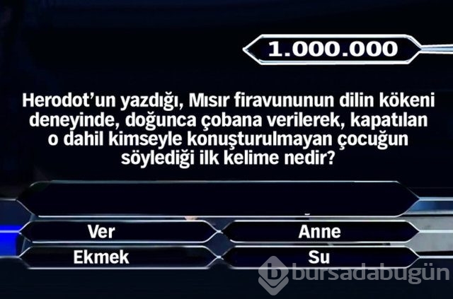 Kim Milyoner Olmak İster'in milyonluk soruları!