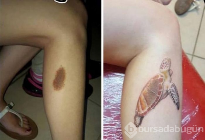 Doğum lekesini müthiş dövmelerle kapatan 29 kişi