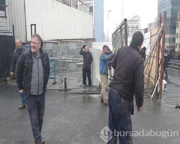 Taksim'de cami yapımına başlandı