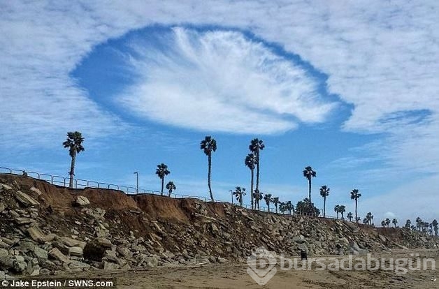 Kalifornia sahilindeki bulutu UFO zannettiler