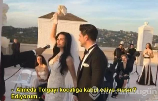 Ünlü çiftin Los Angeles'taki düğününden kareler
