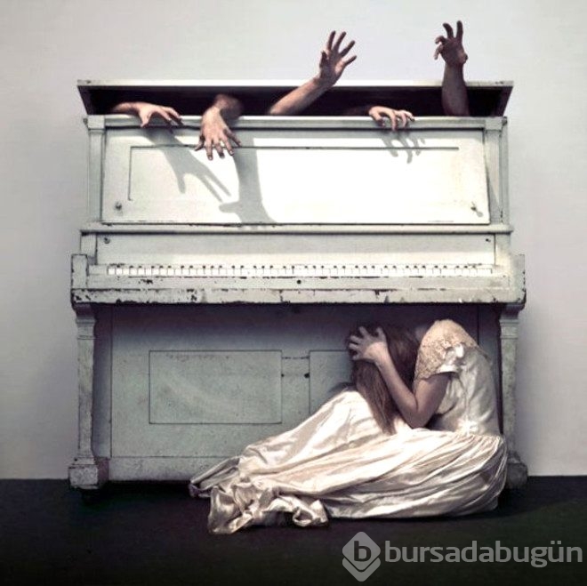 Gördüğü kabusları fotoğrafladı